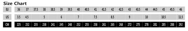 shimano shoes sizing chart