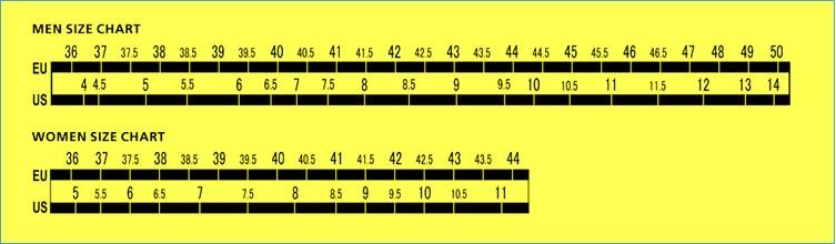 Cycling Shoes Conversion Chart